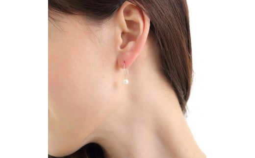 1026　K10YGあこや本真珠ピアス　マーキースフック