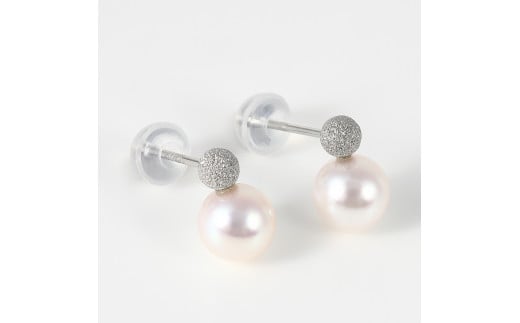 1029プラチナあこや本真珠ピアス　フラッシュボール