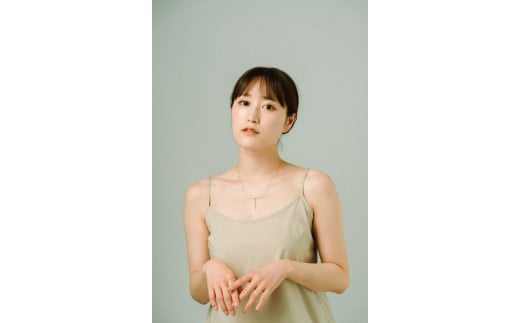 1259【half  moon】K18YGベビーパール5ドロップチャームネックレス