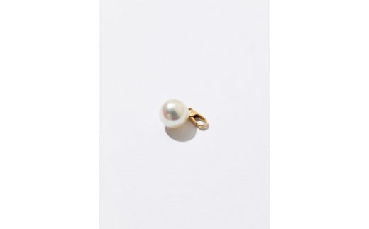 1273【half moon】K18YGアコヤホワイトパールネックレス