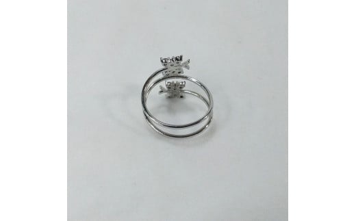 1649　あこや本真珠リング・ダブルバタフライ