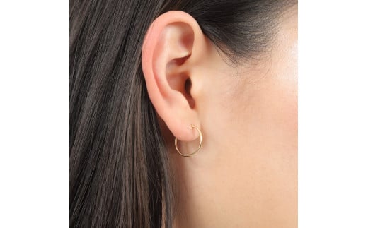 1095　Ｋ18ＹＧあこや本真珠2WAYフープピアス