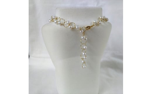 1653　淡水本真珠ネックレス・バブルG