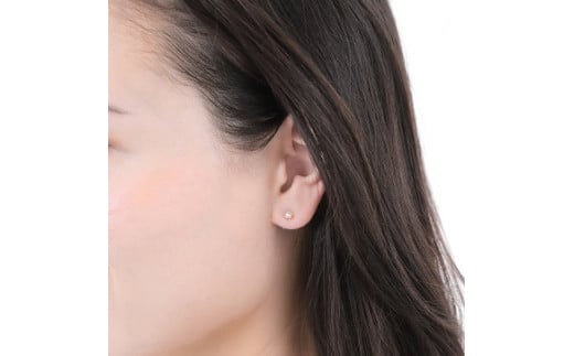 710　K18YGあこや本真珠ピアス　星　3mmUP