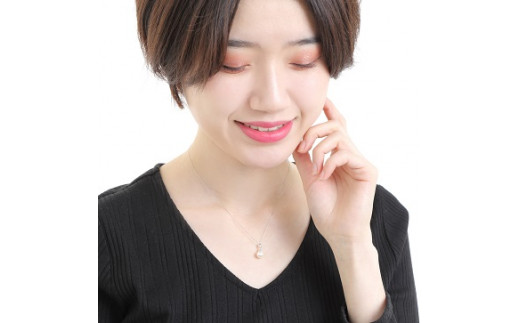 715プラチナあこや本真珠ダイヤモンドペンダント　7mmUP