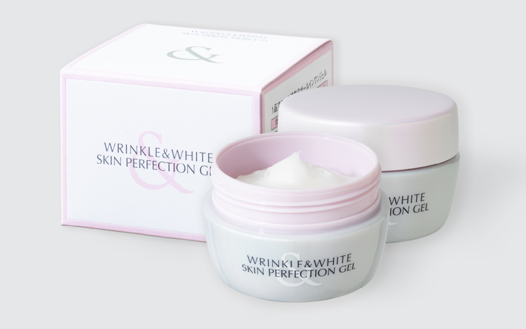 809 ミキモト　コスメティックス　リンクル＆ホワイト　スキンパーフェクション　ジェル 御木本製薬 老舗化粧品会社 伊勢製造 伊勢志摩産真珠成分（保湿成分） 伊勢の水 超純水 オールインワン スキンケア 簡単 多機能 医薬部外品 シワ改善 美白 薬用 無香料 無着色 パラベン不使用 鉱物油不使用 アルコールフリー アレルギーテスト済み 65g 約1.5ヶ月分　ベタつきなし しっとり