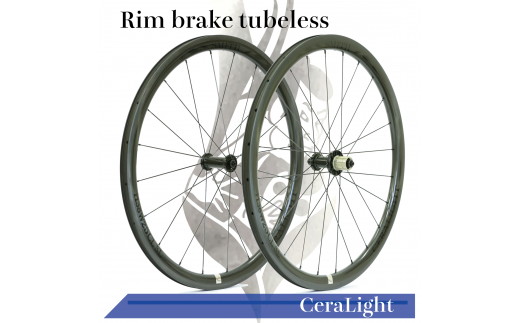 1436CeraLight 銀ラベル カーボンホイール リムブレーキ用 SAPIM CX-Ray