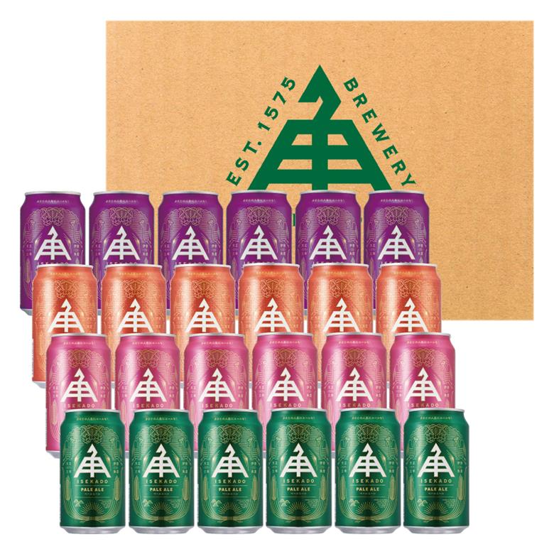 1727　ISEKADO　新定番ビール　4種24缶セット 伊勢角屋麦酒 伊勢角 セット24缶 ビール お酒 クラフトビール 三重県 伊勢 世界大会金賞 金賞 ペールエール お中元 ギフト 贈り物 晩酌 地ビール 爽快 飲み比べ