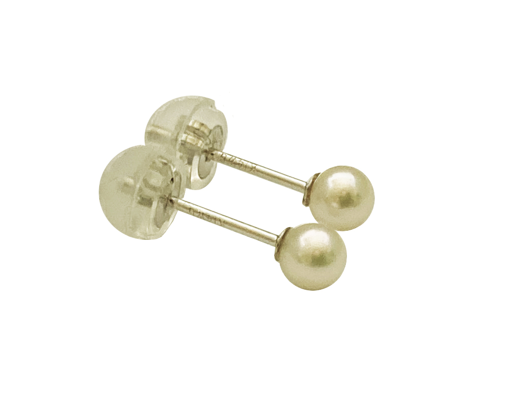 1731 アコヤ真珠3.5mm　K14WG スタッドピアス