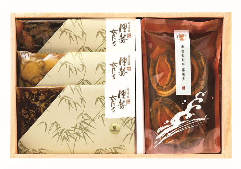 1767　〈伊勢せきや〉御食つくに　楓　アワビ  貝 ギフト 帆立 佃煮 ごはんのお供 子持しぐれ お茶漬け