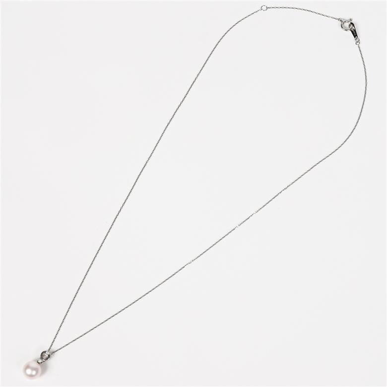 1782　プラチナあこや本真珠ダイヤモンドペンダント　サークル　あこや真珠 本真珠 伊勢志摩　伊勢市 アクセサリー フォーマル カジュアル ジュエリー プラチナ ダイヤモンド 綺麗 ギフト お洒落 サークル