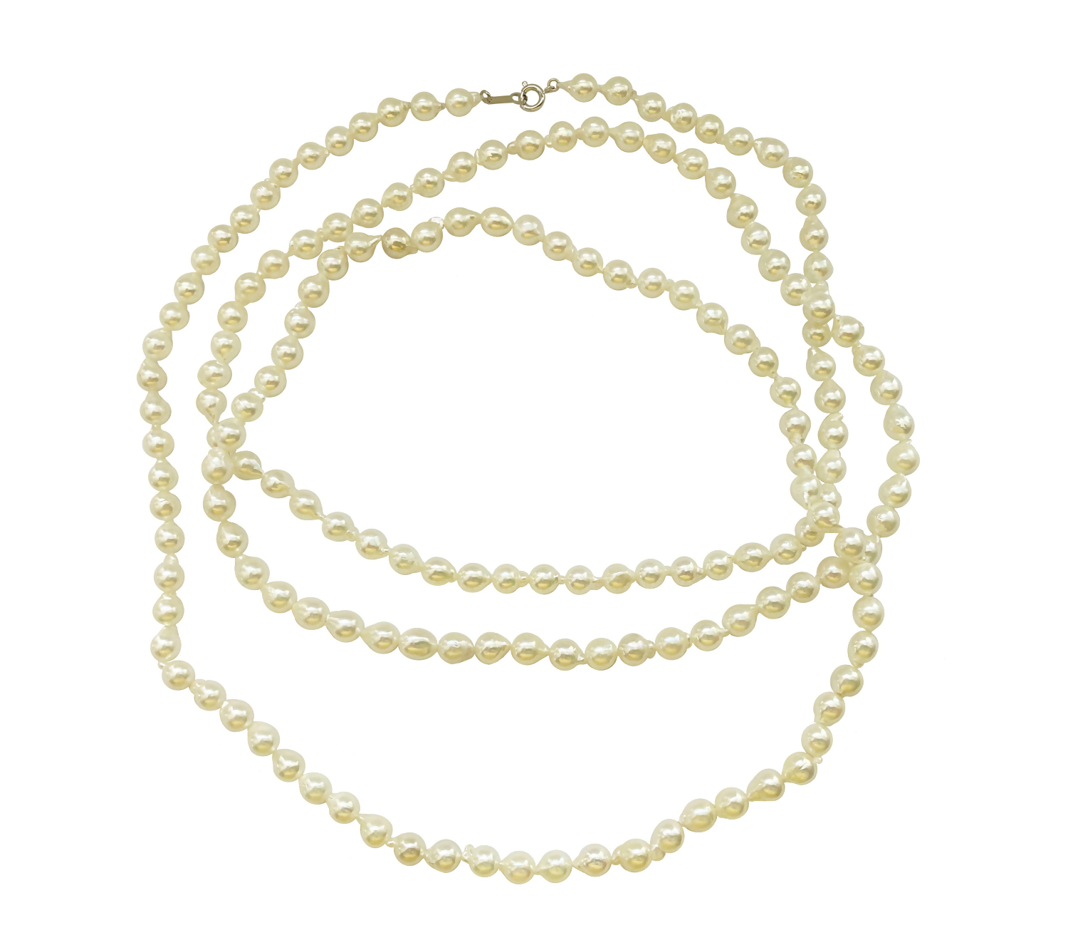 1896 アコヤ真珠6～7mm ロングネックレス120cm アコヤ　真珠　パール　ネックレス　カジュアル　２連　国産　伊勢志摩　普段使い　6mm　7mm　伊勢市　重ね付け　ふるさと納税