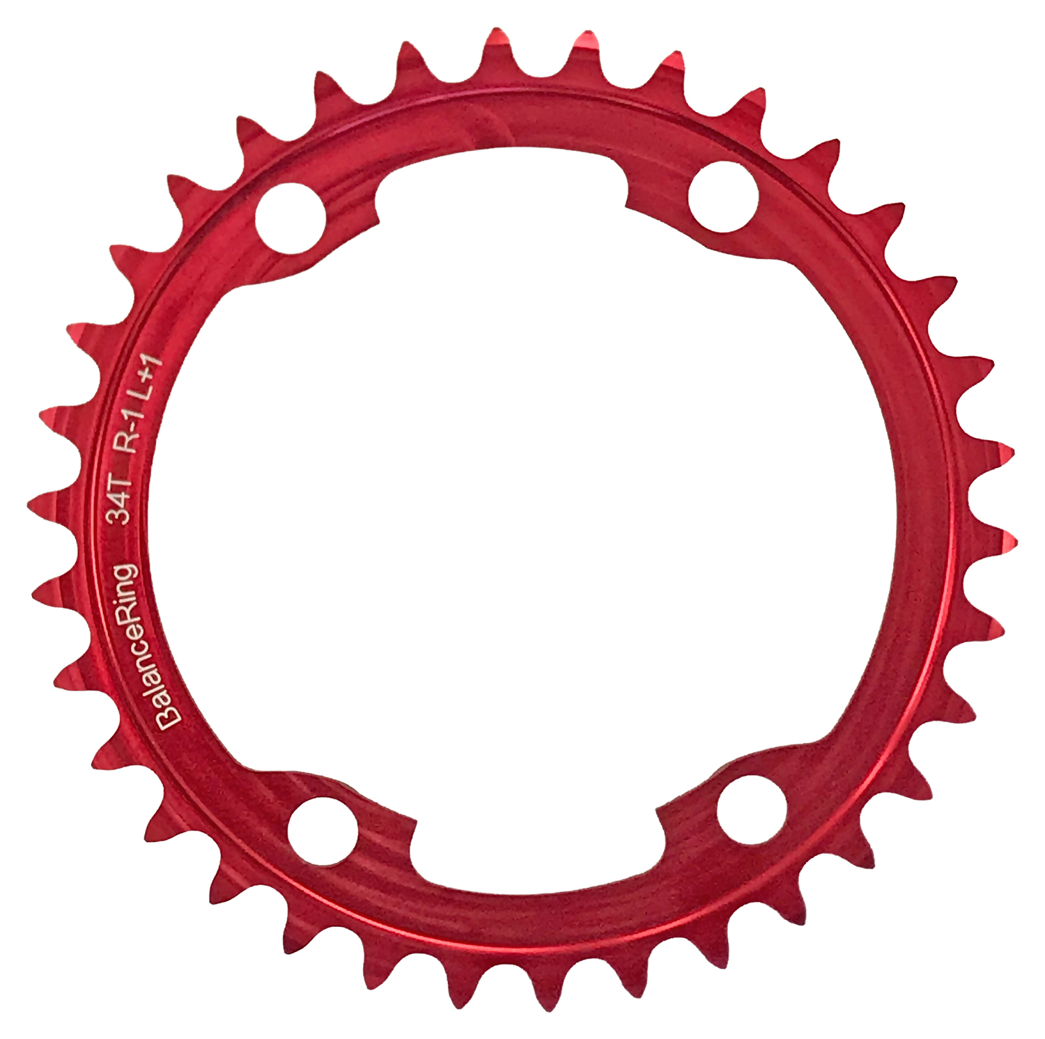 1987 バランスリング　34T R-1 L+1　赤　バロックギヤ　バロックギア　ヒルクライム　坂対策