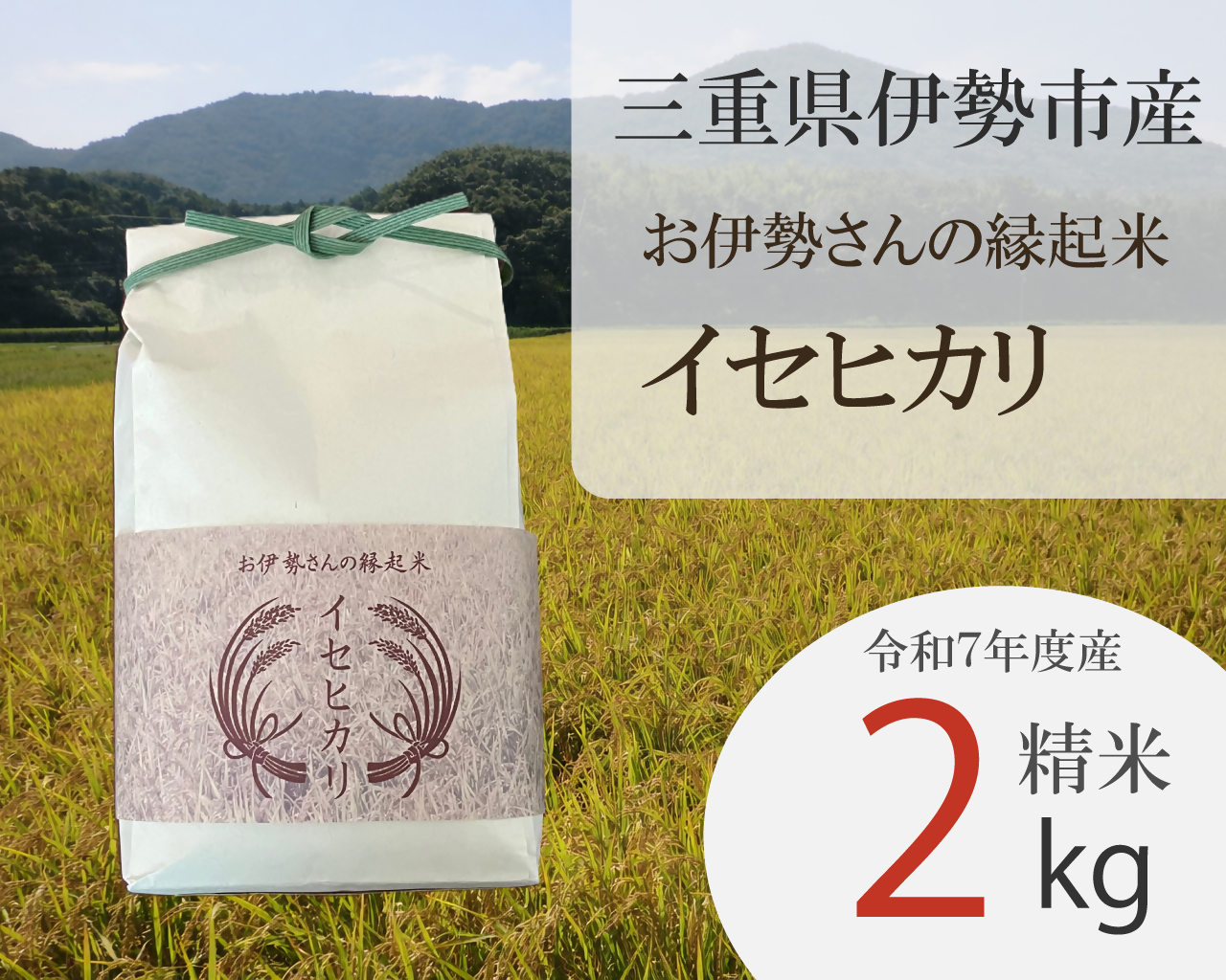 2019 お伊勢さんの縁起米イセヒカリ 2kg 米 イセヒカリ 奇跡の米