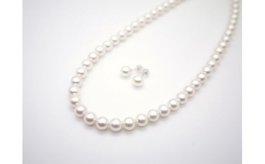 994　7.5-8.0mmアコヤ真珠ネックレスピアスセット