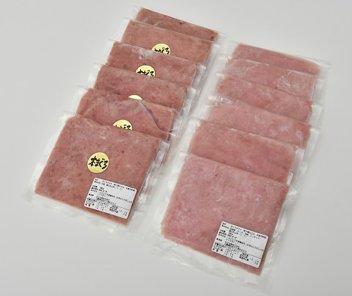 【1.7-26】国産100%まぐろ冷凍タタキmixセット　約1.2kg