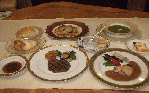 【002234】フランス料理とステーキのフルコース　御食事券(ディナーチケット)2名様分