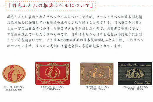 【3.8-4】夏に使う羽毛布団 ニューゴールドラベル 薄掛け セミダブル 170×210cm　ホワイトダックダウン85％ 日本羽毛製品協同組合 品質推奨ラベル付き 肌掛け 羽毛 掛け布団 立体キルト【251-000252-20】