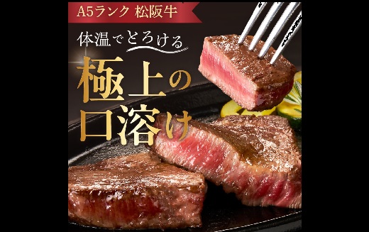 松阪牛 A5 ヒレステーキ 360g（120g×3枚）【5.4-7】