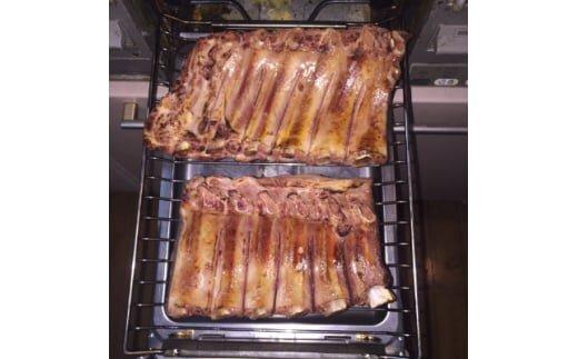 バックリブ(スペアリブ)スモーク・ハーフカット　味付　加熱済　3袋