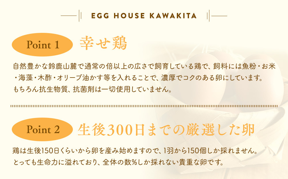 【12/15までの申込で年内にお届け！】＜TVでも紹介！＞鈴鹿市の「300日の幸せたまご」 10個×6パック