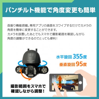 監視・防犯カメラ 屋外 家庭用 夜間フルカラー ゴマちゃん防犯灯 WTW-E1856GBX: 鈴鹿市ANAのふるさと納税