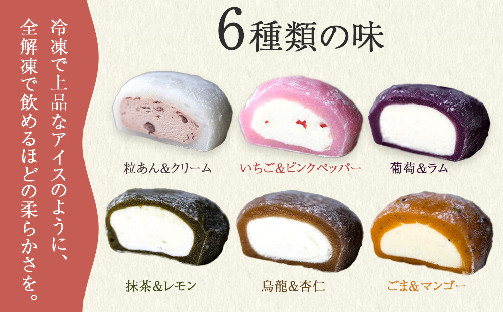 大徳屋長久の飲めるほどに柔らかいクリーム大福6種(ItWokashi)