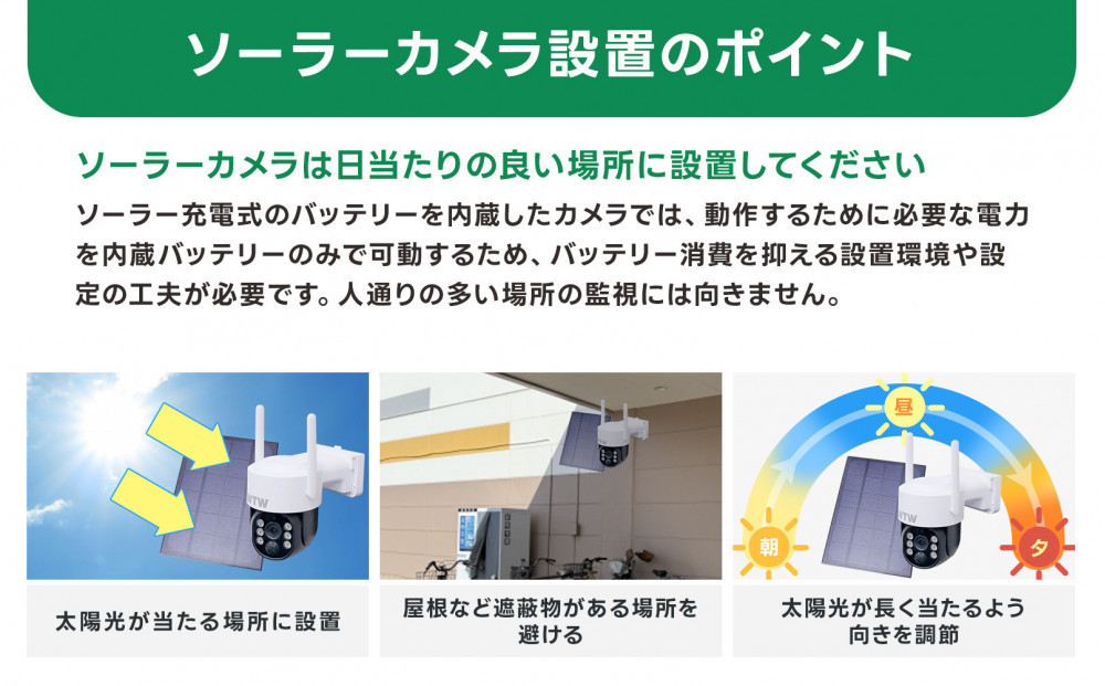 監視・防犯カメラ 屋外 ソーラー wifi PTZ 防犯灯 パンチルトカメラ WTW-1213NX1