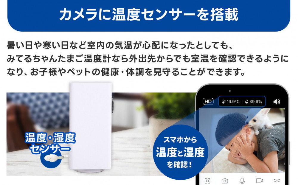 見守りペットカメラ 監視・防犯カメラ みてるちゃん WTW-IPW108JC3 32GBMicroSD付