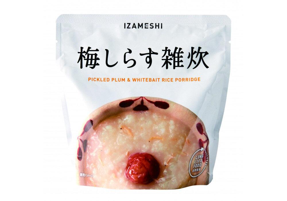 【3年保存】長期保存食 イザメシ 梅しらす雑炊 18個/1ケース 非常食 保存食 備蓄食 防災 防災用品 パウチ 備蓄 災害対応食 食品 災害食 防災用