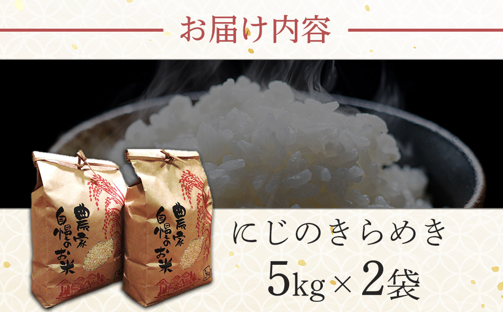 【先行予約】R7年産 白米 にじのきらめき10kg(5kg×2袋)