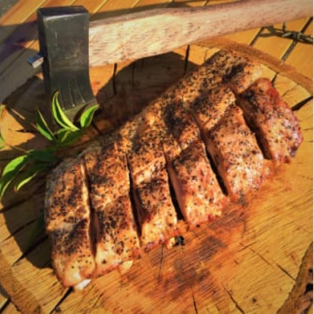 味付きバックリブ(ハーブスパイス)約400g×2p・追いスモーク(燻製)セット付