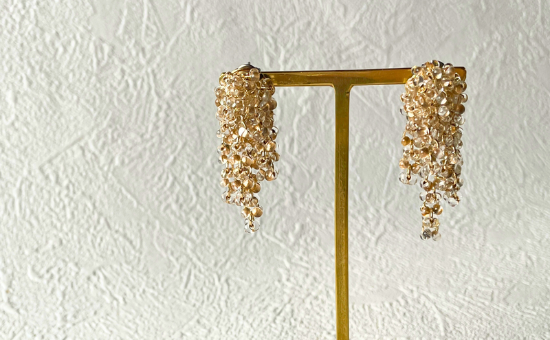 チェコガラスアクセサリー「dorop＊gold」ピアス
