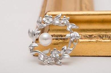 O-16あこや真珠ブローチ