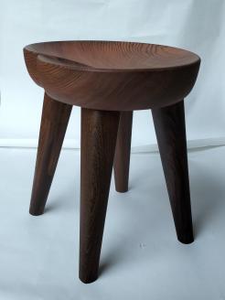 おしりんスツール　脚部鉄染め・杉材【kumk0007】