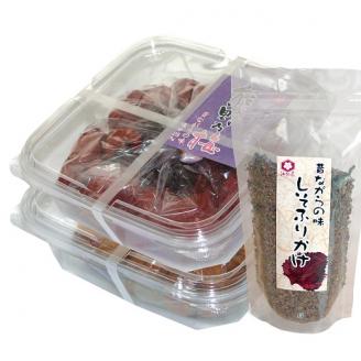 梅干し 熊野乃梅 2種詰合せ① 昔ながら（塩分25％） うす塩（塩分9％） しそふりかけ【snby0009】