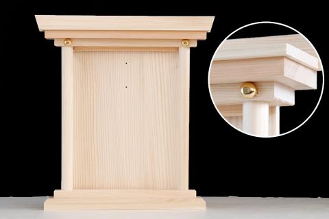 かんたん設置！ 神棚神殿 ／ 置いても、壁に掛けてもきれいにお祀り 紀州産 尾鷲ひのき製【ymku0006】