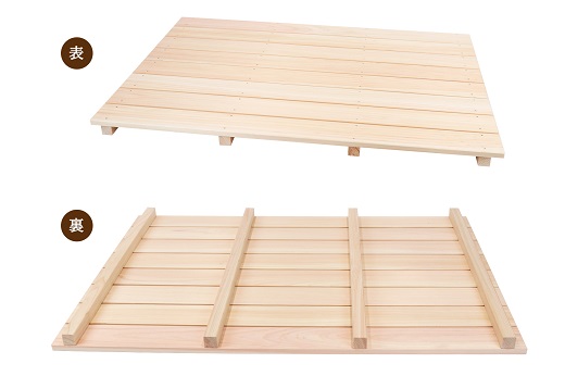 すのこ 85cm x 59.5cm 溝彫り 滑り止め 8枚打ち 紀州産 総ひのき製 職人手作り【ymku0011】