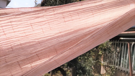 熊野桜染め　ふさ付きストール【mrm0135】