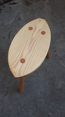 蓮の花びら スツール 椅子 インテリア 木工品【kbmn0003】