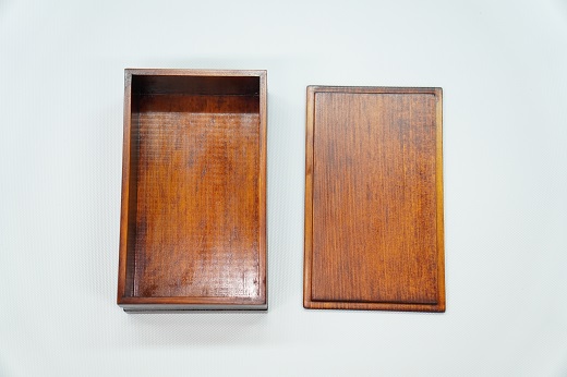 工房南 木のお弁当箱 ヒノキ 拭漆 木工品 うるし ランチボックス 【kbmn0004】