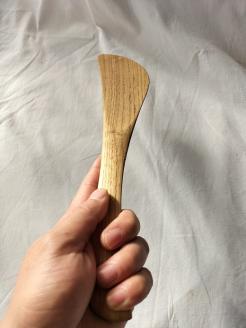 木べら　スパチュラ　左利き用　栗の木　ナチュラル【kumk0006】