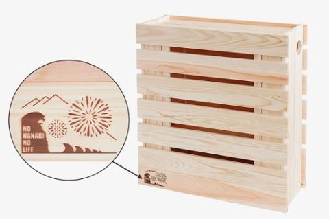 ルーター ケーブル ボックス Mサイズ 収納 / 紀州産 桧 神棚屋さんが作る 木製 2段収納 Wi-Fi コンセント 新生活【ymku0021】