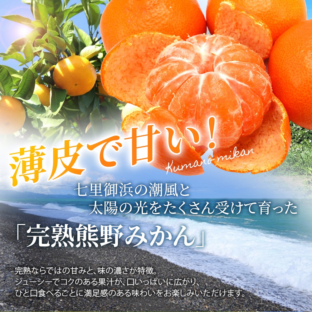 仲森農園の完熟熊野みかん 7kg【11月下旬から12月下旬に発送】みかん ミカン 温州みかん【nkmr0006A】