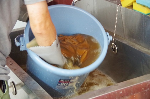 熊野番茶染め　Ｔシャツ　茶色（銅媒染）（XLサイズ）【mrm0115-4】