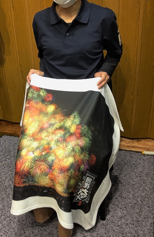 熊野大花火 フリースブランケット　彩色千輪【mrm0128】