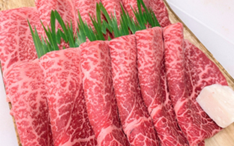 希少和牛 熊野牛特上モモ しゃぶしゃぶ用 約500g ＜冷蔵＞ 下岡精肉店 熊野牛 モモ 霜降り【sim103A】