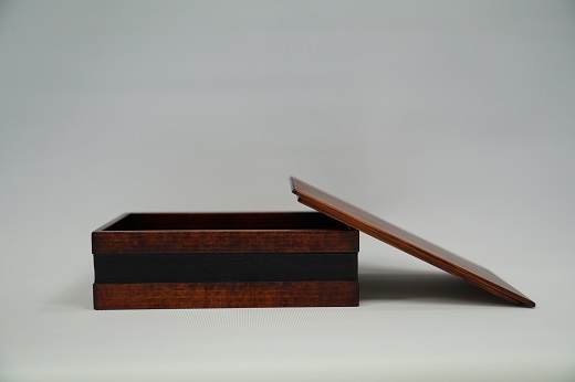 工房南 木のお弁当箱 ヒノキ 拭漆 木工品 うるし ランチボックス 【kbmn0004】