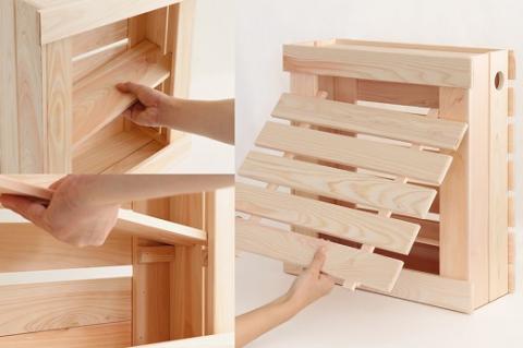 ルーター ケーブル ボックス Sサイズ 収納 / 紀州産 桧 神棚屋さんが作る 木製 2段収納 Wi-Fi コンセント 新生活【ymku0020】