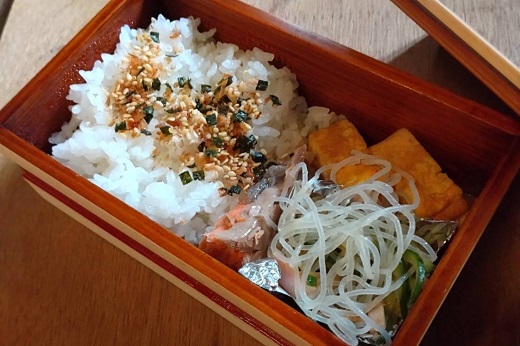 工房南 木のお弁当箱 ヒノキ 拭漆 木工品 うるし ランチボックス 【kbmn0004】